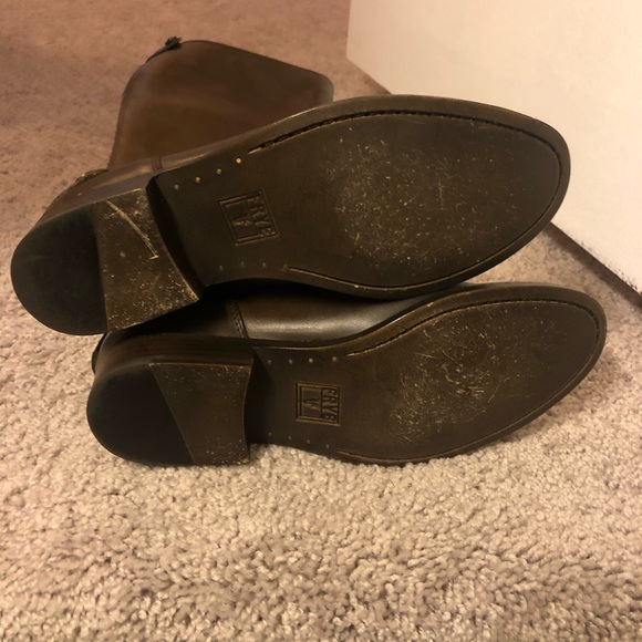 Frye Melissa Button Back Zip Dark Brown - Picture 4 of 6